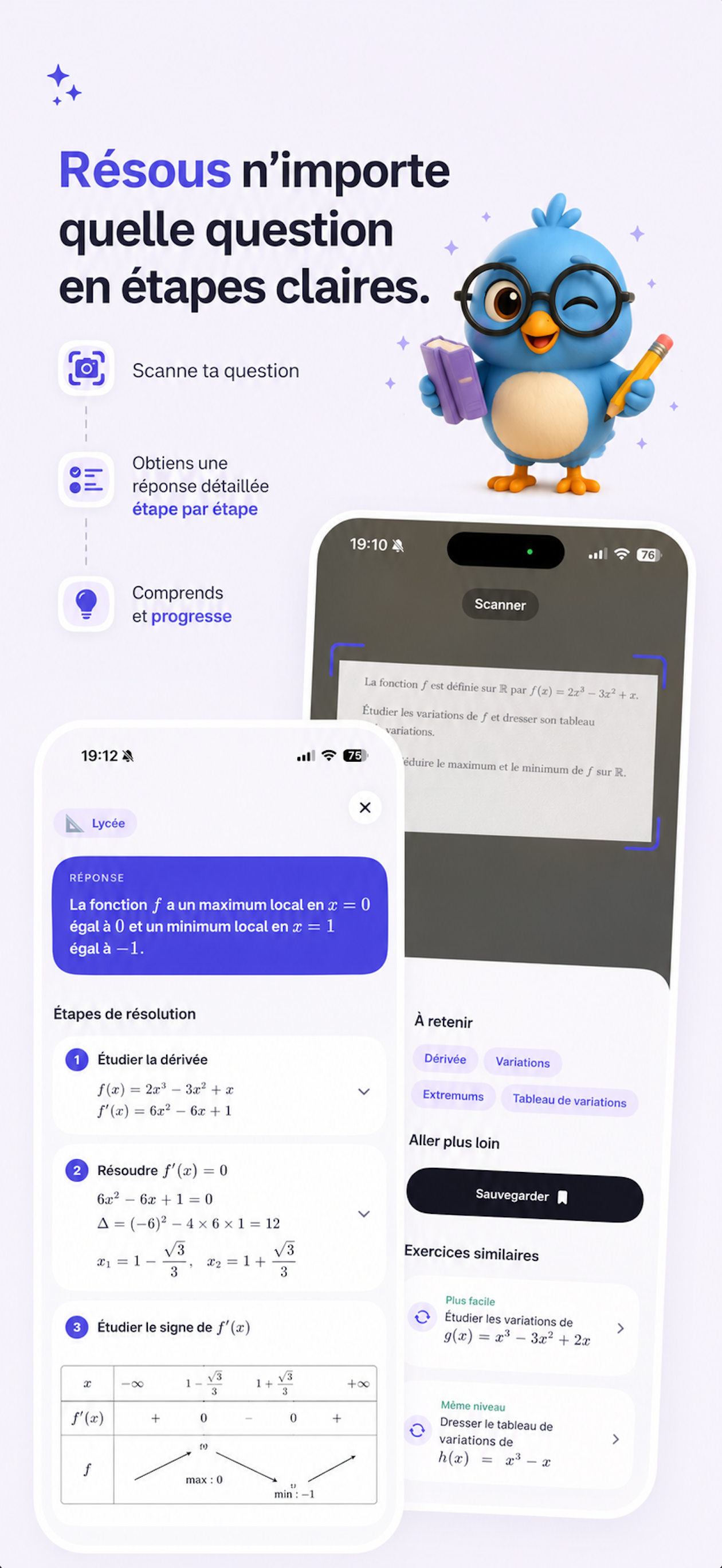 Plume — résolution d'exercice scanné